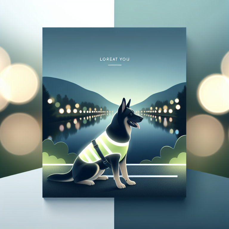 Explorez la magie des nuits tranquilles avec un gilet fluo pour votre chien