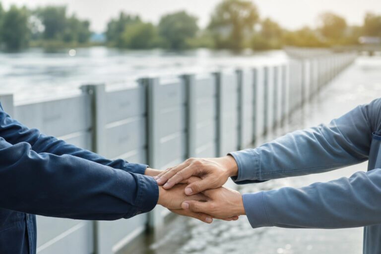 Fabricants de barrières anti-crue unis pour une prévention des inondations efficace